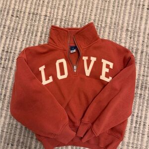 Old Navy (S 6/7) Red LOVE Pullover